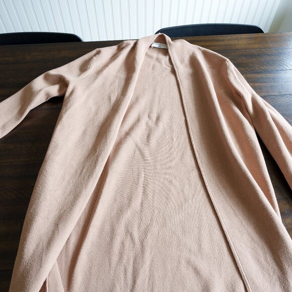 New Aritzia Babaton long cardigan - Orpheum Robe in Camel - Picture 2 of 6